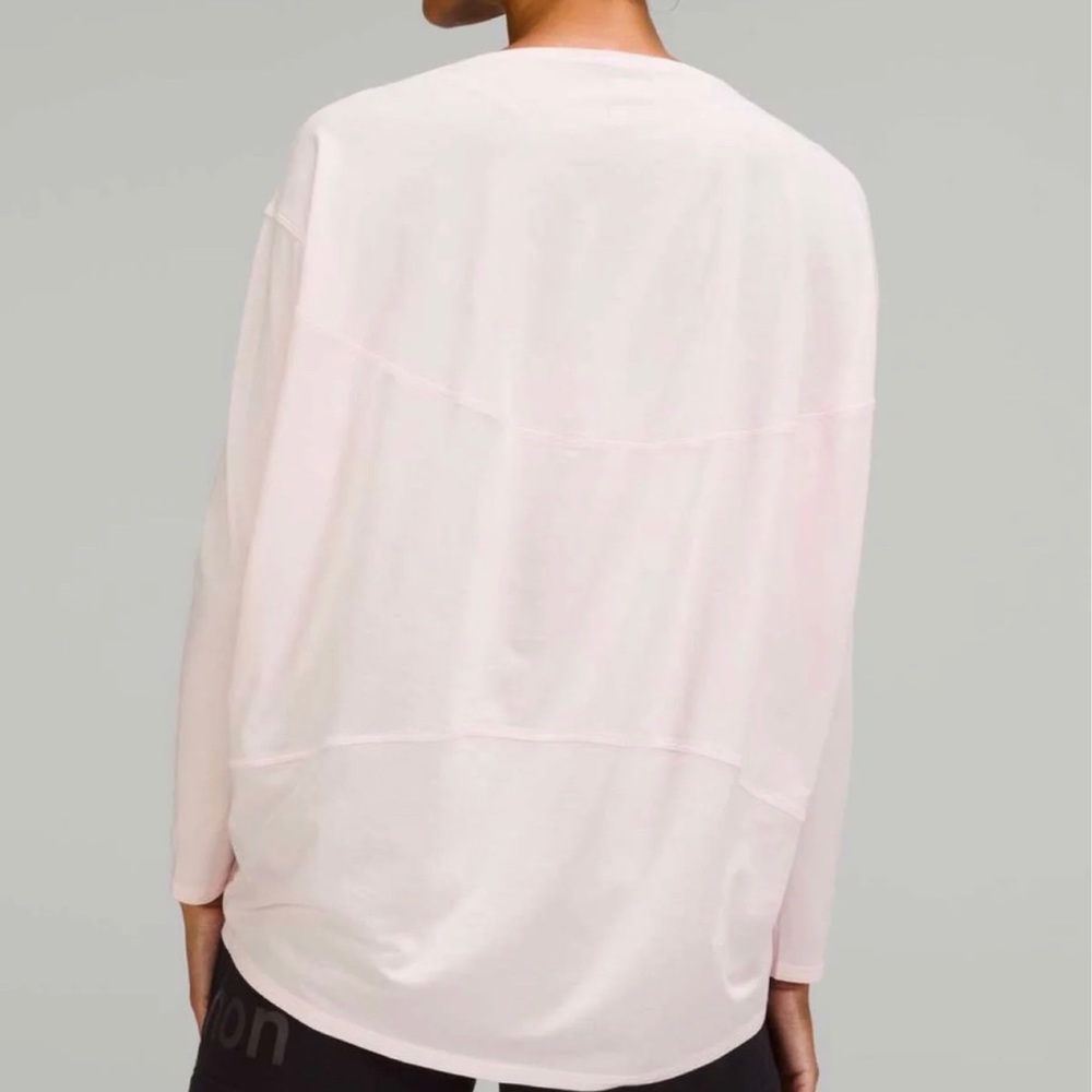 Lululemon Pink Mist Back in Action Long Sleeve